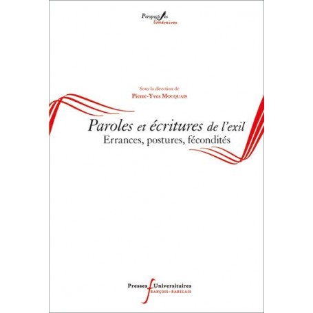 Paroles et écritures de l'exil