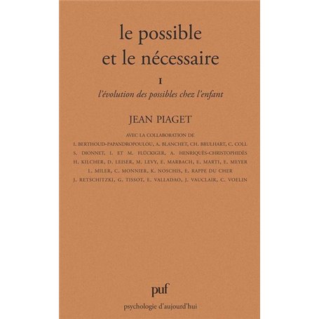 Le possible et le nécessaire - tome 1
