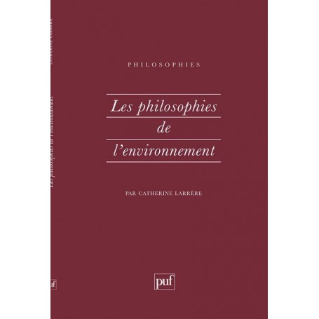 Les philosophies de l'environnement