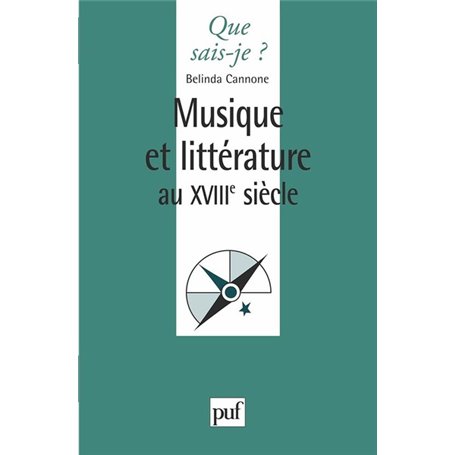 Musique et littérature au XVIIIe siècle