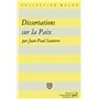 Dissertations sur la Paix