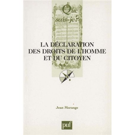 La Déclaration des Droits de l'Homme et du Citoyen (26 août 1789)