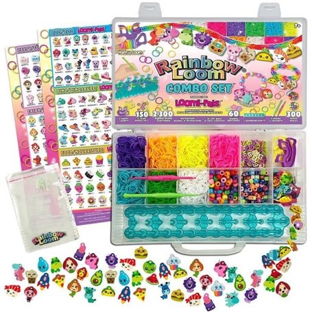 Bandai - Rainbow Loom Combo Set  Fabrication de bracelets - Métier a 