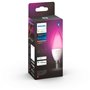 PHILIPS Hue White & Color Ambiance - Ampoule LED connectée flamme E14