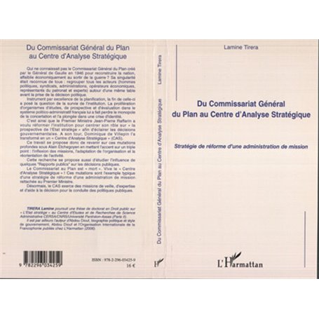 Du Commissariat Général du Plan au Centre d'Analyse Stratégique