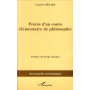 Précis d'un cours élémentaire de philosophie