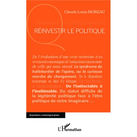 Réinvestir le politique