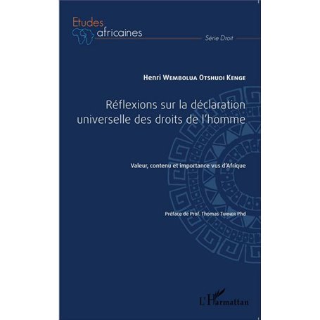 Réflexions sur la déclaration universelle des droits de l'homme