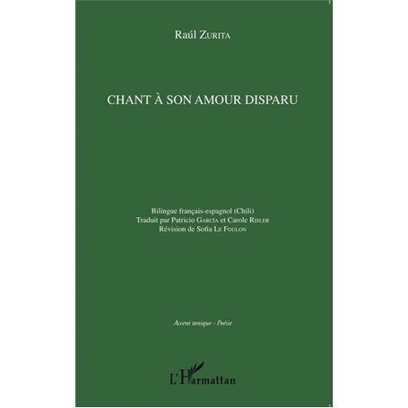 Chant à son amour disparu