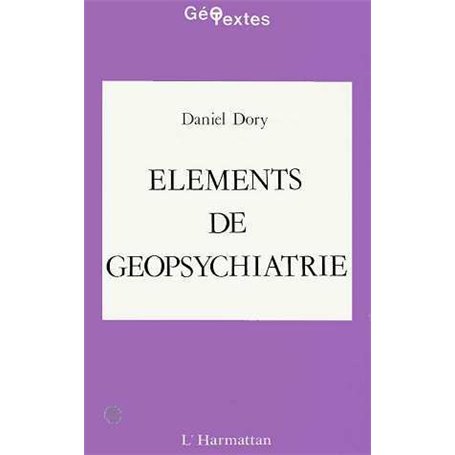 Eléments de géopsychiatrie