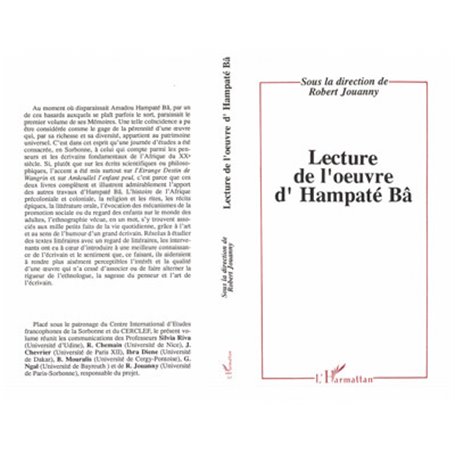 Lecture de l'oeuvre d'Hampate Ba
