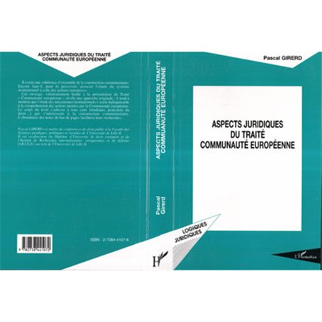 ASPECTS JURIDIQUES DU TRAITÉ COMMUNAUTÉ EUROPÉENNE