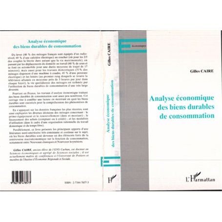 ANALYSE ÉCONOMIQUES DES BIENS DURABLES DE CONSOMMATION