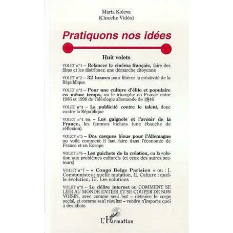 PRATIQUONS NOS IDEES