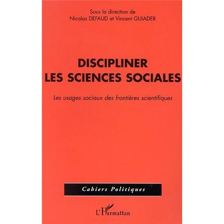 DISCIPLINER LES SCIENCES SOCIALES