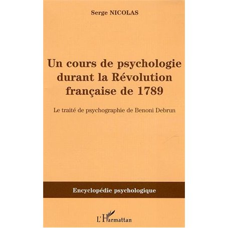 Cours de psychologie durant la Révolution française de 1789