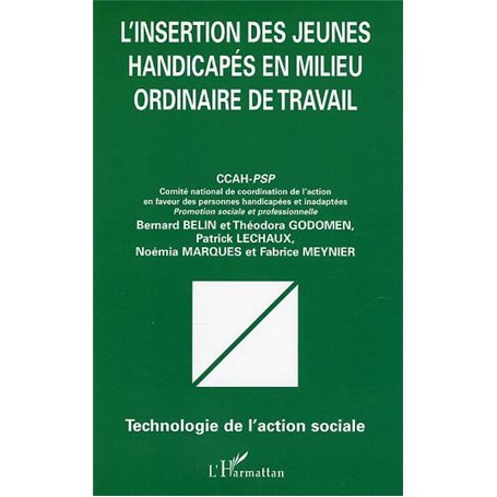 L'insertion des jeunes handicapés en milieu ordinaire de travail