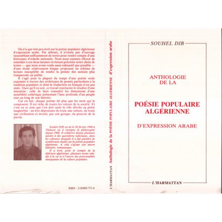 Anthologie de la poésie populaire algérienne d'expression arabe