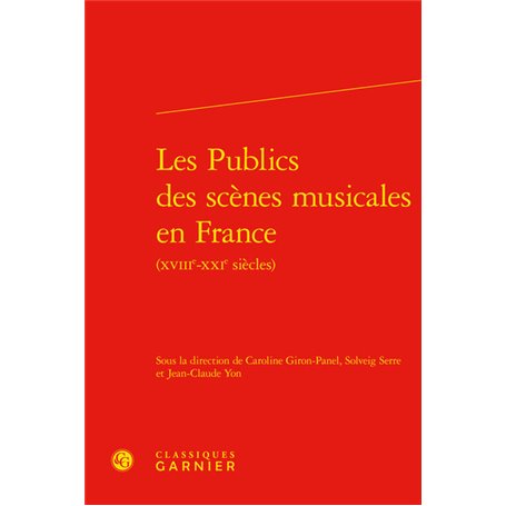Les Publics des scènes musicales en France