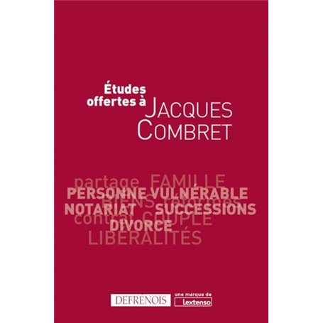 ETUDES OFFERTES A JACQUES COMBRET