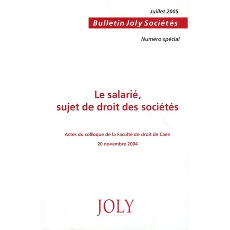 le salarié : sujet de droit des sociétés