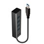 Hub USB LINDY 43324 Noir