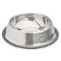 Mangeoire pour chiens Argenté Gris Caoutchouc Métal 35 x 0,03 x 25 cm