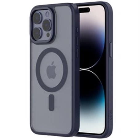 COQUE HYBRID SOFT SNAP (MAGSAFE) IPHONE 15 PRO MAX BLEU MARINE