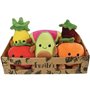 JEMINI Fruity 's cagette de 6 peluches toutes douces fruits et légumes