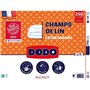 Couette 220x240 cm DODO CHAMPS DE LIN - Chaude - 450G/m² - Couette 2 p