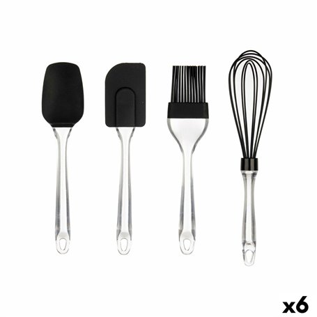 Ensemble d'ustensiles de cuisine Pâtisserie Noir Transparent Silicone