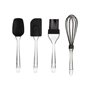Ensemble d'ustensiles de cuisine Pâtisserie Noir Transparent Silicone