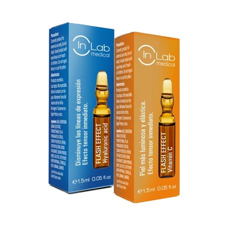 Ampoules Inlab Flash Effect Duo Acide Hyaluronique Vitamine C (2 x 1,5