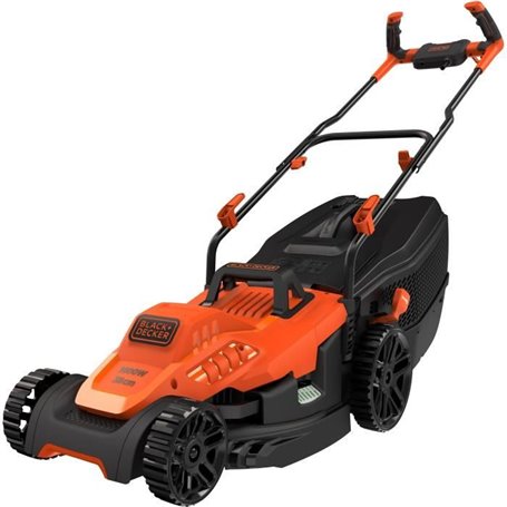 BLACK+DECKER Tondeuse Filaire 1600W BEMW471BH-QS 38 cm - 6 Hauteurs Ré