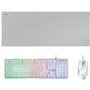 Mars Gaming MCPXWES Blanc - Combo Clavier + Souris Ultralégère + Tapis