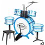 Batterie musicale Bontempi Bleu Plastique 85 x 68 x 65 cm (9 Pièces) (
