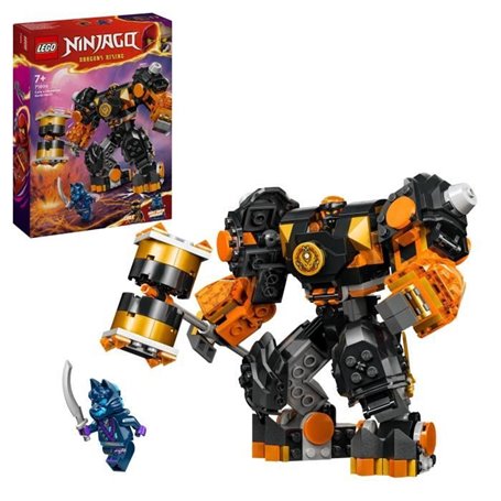 LEGO 71806 NINJAGO Le Robot Élémentaire de la Terre de Cole. Jouet ave