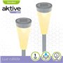Borne de jardin solaire Aktive Plastique 6,7 x 39 x 6,7 cm (24 Unités)