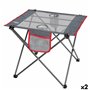 Table Piable Aktive Camping Gris 62 x 50 x 50 cm (2 Unités)