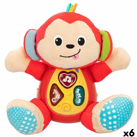 Peluche sonore Winfun Singe 18 x 20,5 x 12,5 cm (6 Unités)