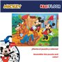 Puzzle Enfant Mickey Mouse Double face 108 Pièces 70 x 1,5 x 50 cm (6