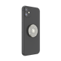 Pop Grip Standard Clear Glitter Silver Popsockets