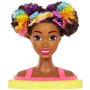 Barbie - Ultra Chevelure - T?te ? Coiffer brune fris?e m?ches arc-en-c
