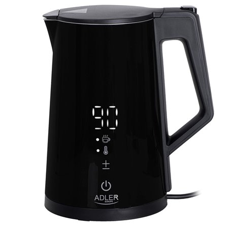 Bouilloire Adler AD 1345b Noir Acier inoxydable 2200 W 1850 W 1,7 L