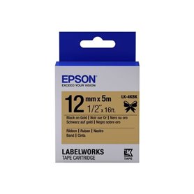 EPSON LabelWorks LK-4KBK - Noir sur or - Rouleau (1,2 cm x 5 m) 1 roul