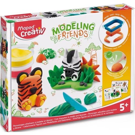 Set de modelage - MAPED - Modeling Friends Wild - Pâte légère - Multic