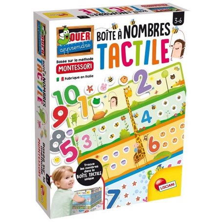 Jeu de la Boîte a nombres - LISCIANI - Puzzle tactile Montessori