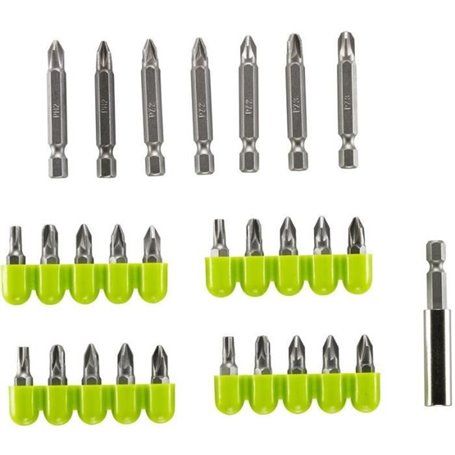Kit 28 accessoires de vissage - RYOBI - RAK28MSD - Plastique et métal
