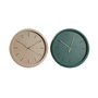 Horloge Murale Home ESPRIT Vert Rose PVC Moderne 30 x 4 x 30 cm (2 Uni