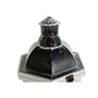 Lanterne DKD Home Decor Finition vieillie Blanc Gris foncé Bois Verre